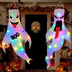 Halloween Decorations Outdoor Indoor, 2 Pack Light Up