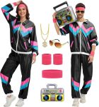 80s Outfit for Men Women-One Set 80s 90s Costumes with