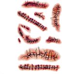 Zombie Scars Tattoos Xllree Bloody Scar with Fake Blood