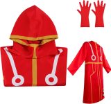 Adult Unisex Anime Men Red Hooded Jacket Cosplay