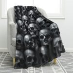 Jekeno Gothic Skull Blanket Gifts for Women Men Girls
