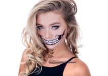 2 x Classic Skull Temporary Tattoo Halloween Costume