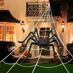 200" Halloween Spider Web + 59" Giant Spider