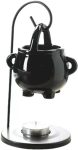 Hanging Pagan Cauldron Oil Burner, Black Wax Warmer