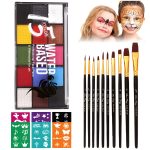 Face Painting Kit for Adults, Water Activated Body Face