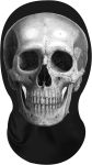 AQKILO Skull Face Mask with Spandex Veil, Stretch