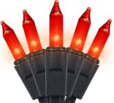 MULTI-SPARKING Halloween Lights Orange 35 Count -