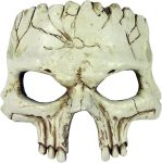 Rubies Cracked Foam Skull Half Mask for Adults, Unisex