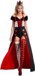 GOLDSTITCH Queen of Hearts Costume Womens Queen Dress