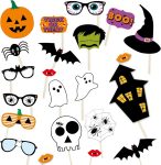 22PCS Halloween Photo Booth Props – Spooky Party Photo