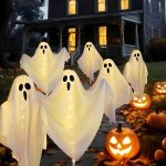 3-Pack Ghost Solar Powered Halloween Decorations
