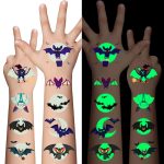 Halloween Luminous Bat Temporary Tattoos for Kids - 10