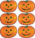 Beistle 6 Piece Paper Jack-O-Lantern Cut Outs,