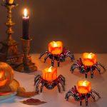 6 PCS Halloween Tea Lights Candles, Battery Operated