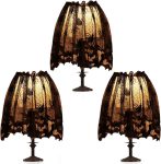 3Pcs Halloween Lamp Shade Cover Decoration, Black Lace