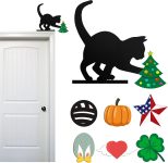 8 Pcs Valentine's Day Cat Door Topper, Interchangeable