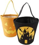 Halloween Trick or Treat Bag, Pumpkin Canvas Candy Tote