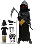 longpo Halloween Costumes for Boys Grim Reaper Costume