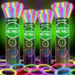 400 Ultra Bright Glow Sticks Bulk - Halloween Glow in