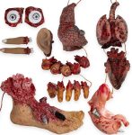 12 Pcs Halloween Blood Props Fake Human Scary Severed