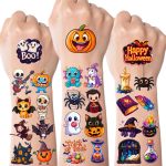 JCFIRE Halloween Temporary Tattoos for Kids, 160 Styles