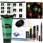 MEICOLY Complete Green Witch Makeup Kit,Wicked Costume