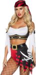 Leg Avenue Women's 4 Pc Wicked Pirate Wench Costume