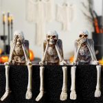 Halloween Decorations Indoor Skeleton Statues See Speak