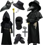 Plague Doctor Costume for Kids 7 in 1 Set Halloween
