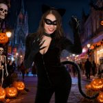 Halloween Cat Costume Accessories for Women, 5PCS Cute