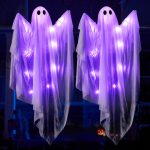 JOYIN 47” Halloween Hanging Light up Ghost Decoration