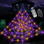Spider Webs Halloween Decorations Outdoor, 260 Purple