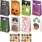 JWSCYSY 24Pcs Halloween Treat Bags, Goodie Bags with