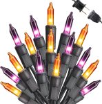 Toodour Orange & Purple Halloween Lights, 25ft 100