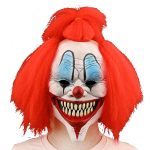 Scary Halloween Clown Mask for Adult with Hair Horror