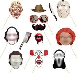 22 Pcs Halloween Photo Booth Props Sign Kit - Spooky