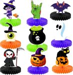 KatchOn, Halloween Honeycomb Centerpieces - Pack of 9 |
