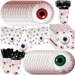 HOWAF 117pcs Halloween Party Tableware Set,Halloween