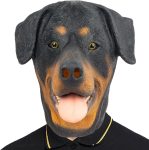 PartyHop Rottweiler Mask Dog Head Animal Latex Full