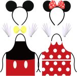 Couple Cosplay Costume Mouse Ears Headband Gloves Apron
