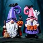 Halloween Decorations | Set of 2 Halloween Gnomes Decor