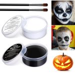 Halloween White Black Oil Face Body Paint Set,