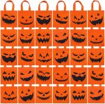 Elcoho 30 Packs Halloween Non-woven Bags 8x8 Inch