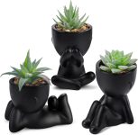 Der Rose 3pcs Fake Succulents Plants Artificial for