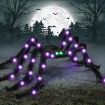 6.6Ft Halloween Light Up Giant Spider,Scary Large Hairy