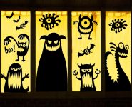 DIYASY Halloween Large Window Decoration Clings,5