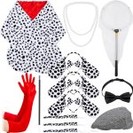 Halloween Dalmatian Costume Set Dog Catch Costume Kit