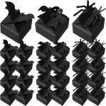 Cholemy 60 Pcs Black Halloween Party Treat Boxes Bat