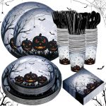 JarThenaAMCS 175Pcs Halloween Party Supplies Spooky