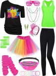 AOTHSO 24 Pieces 80s Costumes for Women, 80s Outfit